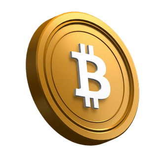 Moneta Bitcoin BTC posizionata in inclinazione quale elemento grafico della sezione hero
