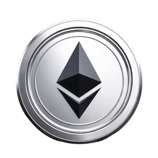 Moneta ETH di Ethereum, elemento grafico in flottazione di criptovaluta