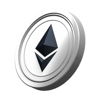 Moneta di Ethereum ETH con valore decorativo visivo nel contesto della registrazione alle piattaforme di criptovalute